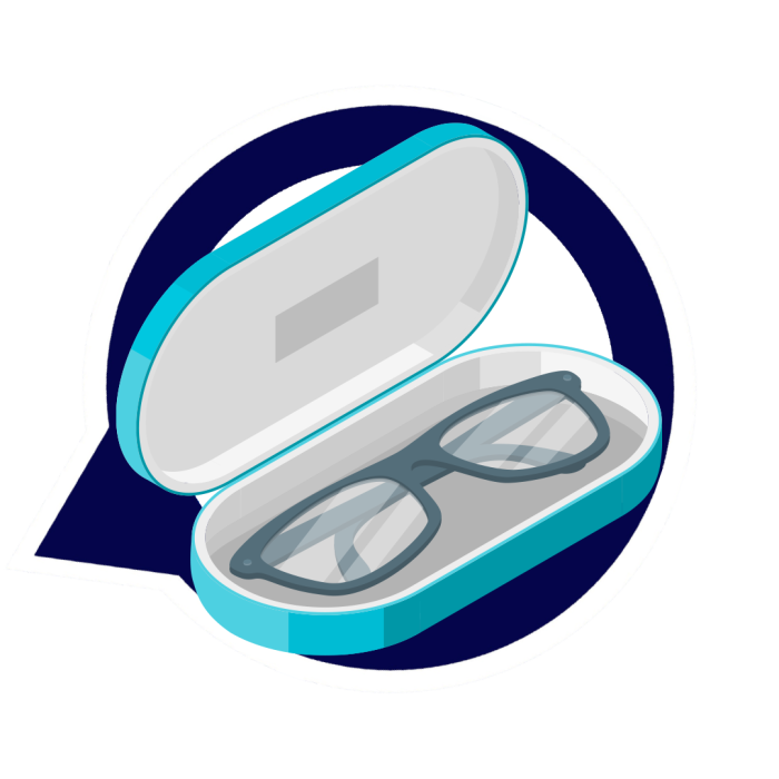 Illustration of new pair of spectacles